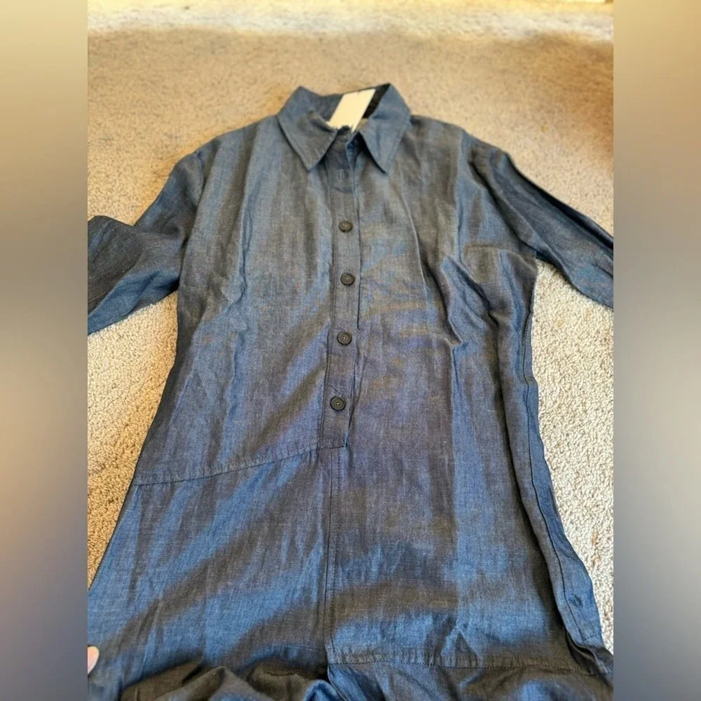 ZARA LINEN BLEND SHIRT DRESS ZW COLLECTION - SIZE XS and S - BRAND NEW WITH TAG - Picture 5 of 13